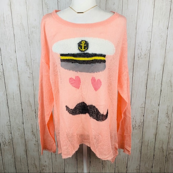 🔥WILDFOX🔥WHITE LABEL RARE CAPTAIN ROADIE SWEATER MEDIUM - Picture 4 of 7